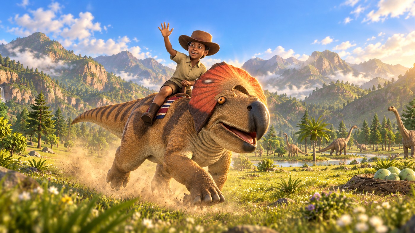 Ride a Dino key art